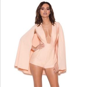 House of cb Maren Blush peach playsuit Romper